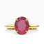 3.50 CTW Ruby Designer Inspired Solitaire Ring 18K