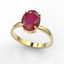 3.50 CTW Ruby Designer Inspired Solitaire Ring 18K - 2