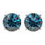 3 CTW Certified Intense Blue SI Diamond Solitaire Stud