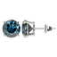 3 CTW Certified Intense Blue SI Diamond Solitaire Stud - 2