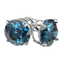3 CTW Certified Intense Blue SI Diamond Solitaire Stud - 3