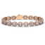 13.25 CTW Oval Diamond Designer Bracelet 18K Rose Gold