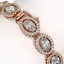 13.25 CTW Oval Diamond Designer Bracelet 18K Rose Gold - 3
