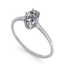 1.0 CTW VS/SI Oval Cut Diamond Art Deco Ring 14K White - 2