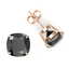 12 CTW Cushion Cut Black VS/SI Diamond Designer Stud - 2