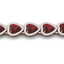 25 CTW Garnet & Micro Pave VS/SI Diamond Bracelet Heart