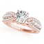 2 CTW Certified VS/SI Diamond Solitaire Ring 14K Rose