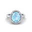 2.50 CTW Aquamarine & Micro Pave VS/SI Diamond Ring