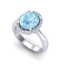 2.50 CTW Aquamarine & Micro Pave VS/SI Diamond Ring - 2