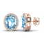 5.50 CTW Sky Blue Topaz & Micro VS/SI Diamond Halo - 2