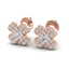 0.54 CTW Micro Pave VS/SI Diamond Earrings 14K Rose