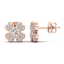 0.54 CTW Micro Pave VS/SI Diamond Earrings 14K Rose - 2