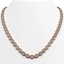 20.71 CTW Aquamarine & Diamond Halo Necklace 10K Rose