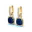 6 CTW Sapphire & Micro Pave VS/SI Diamond Earrings 18K