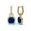 6 CTW Sapphire & Micro Pave VS/SI Diamond Earrings 18K - 2