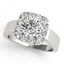 1.3 CTW Certified VS/SI Diamond Solitaire Halo Ring 14K