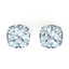 9 CTW Cushion Cut Aquamarine Inspired Solitaire Stud