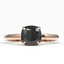 3 CTW Cushion Cut Black VS/SI Diamond Solitaire
