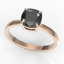 3 CTW Cushion Cut Black VS/SI Diamond Solitaire - 2