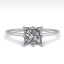 1.0 CTW VS/SI Princess Diamond Art Deco Ring 14K White