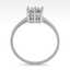 1.0 CTW VS/SI Princess Diamond Art Deco Ring 14K White - 3