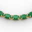 40 CTW Emerald Eternity Tennis Necklace 14K Yellow Gold