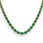 40 CTW Emerald Eternity Tennis Necklace 14K Yellow Gold - 2