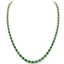 40 CTW Emerald Eternity Tennis Necklace 14K Yellow Gold - 3