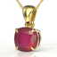 2 CTW Cushion Cut Ruby Designer Solitaire Necklace 18K