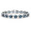 16.59 CTW London Topaz & Diamond Halo Bracelet 10K