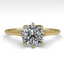 1.0 CTW Certified VS/SI Cushion Diamond Ring 14K Yellow