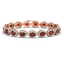 17.44 CTW Garnet & Diamond Halo Bracelet 10K Rose Gold