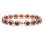 17.44 CTW Garnet & Diamond Halo Bracelet 10K Rose Gold - 2