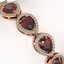 17.44 CTW Garnet & Diamond Halo Bracelet 10K Rose Gold - 3