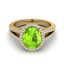 3 CTW Peridot & Micro VS/SI Diamond Halo Solitaire Ring