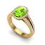 3 CTW Peridot & Micro VS/SI Diamond Halo Solitaire Ring - 2