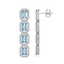 11.13 CTW Sky Topaz & Diamond Halo Earrings 10K White - 2
