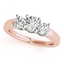 2 CTW Certified VS/SI Diamond 3 Stone Solitaire Ring - 2