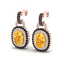 5 CTW Citrine & Black Micro Pave VS/SI Diamond Earrings
