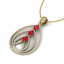 2 CTW Ruby & Micro Pave VS/SI Diamond Designer Necklace