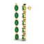 7 CTW Emerald & VS/SI Diamond Tennis Earrings 10K - 2