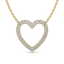 2 CTW VS/SI Diamond Heart Halo Designer Necklace 14K