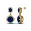 7 CTW Sapphire & Micro Pave VS/SI Diamond Earrings - 2
