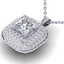 1.60 CTW Princess VS/SI Diamond Art Deco Stud Micro - 2
