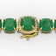 46 CTW Emerald & Micro Pave VS/SI Diamond Halo Bracelet