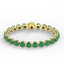 46 CTW Emerald & Micro Pave VS/SI Diamond Halo Bracelet - 2