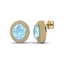 8 CTW Aquamarine & Micro Pave VS/SI Diamond Earrings - 2