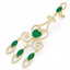 11 CTW Emerald & Micro Pave VS/SI Diamond Earrings 14K