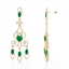 11 CTW Emerald & Micro Pave VS/SI Diamond Earrings 14K - 3
