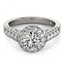 1.5 CTW Certified VS/SI Diamond Solitaire Halo Ring 14K